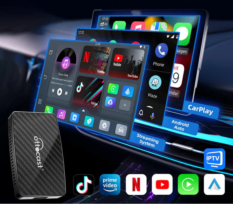 SINTIVO™ DriveCast | Draadloze CarPlay & Android Auto Adapter