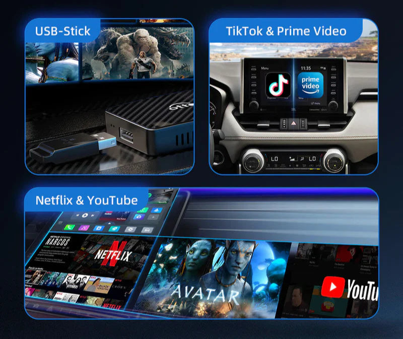 SINTIVO™ DriveCast | Draadloze CarPlay & Android Auto Adapter