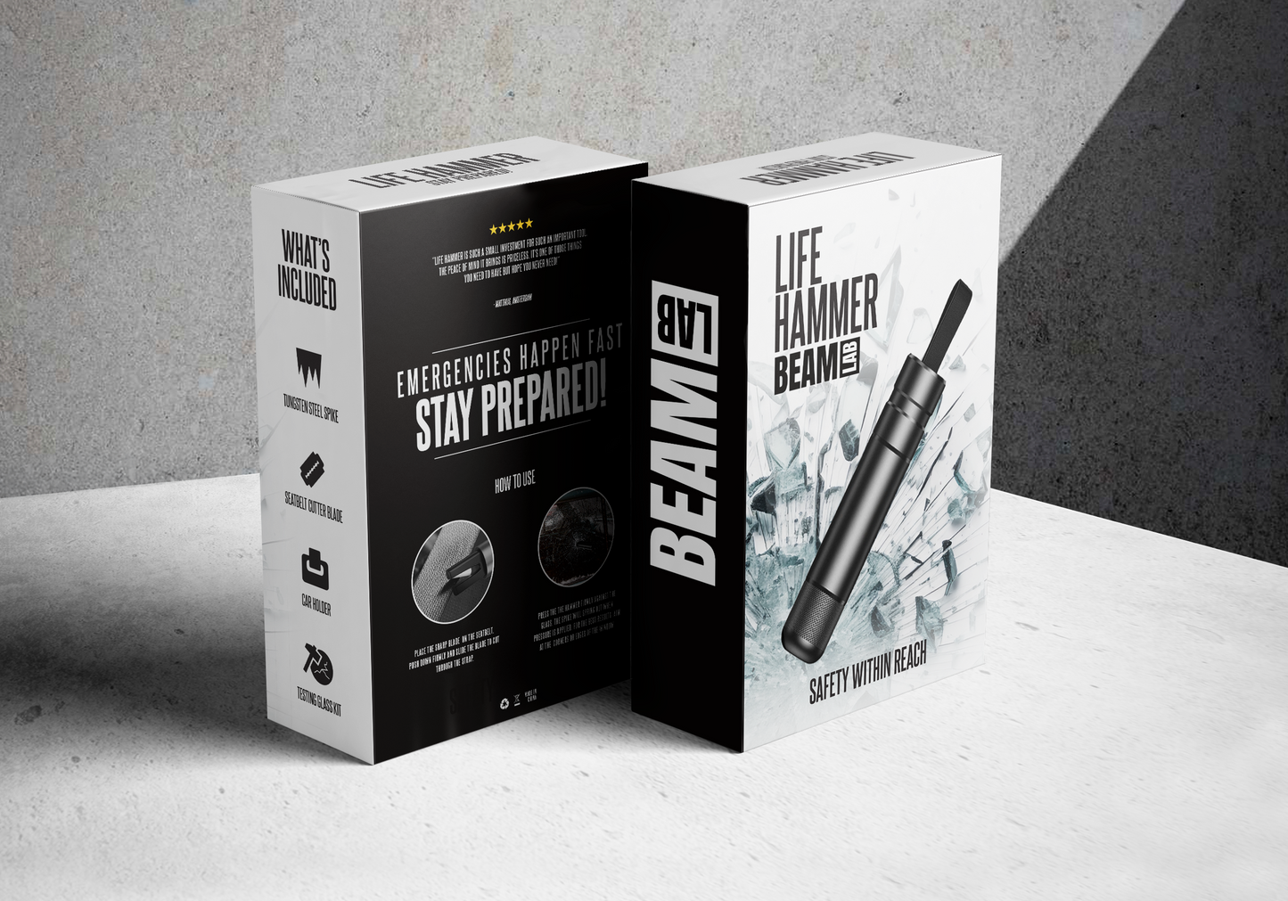 SINTIVO™ Auto Veiligheidsraam Breker & Gordelsnijder