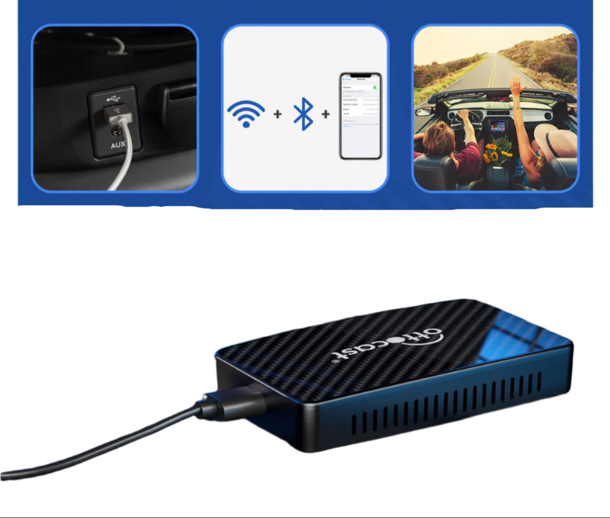 SINTIVO™ DriveCast | Draadloze CarPlay & Android Auto Adapter