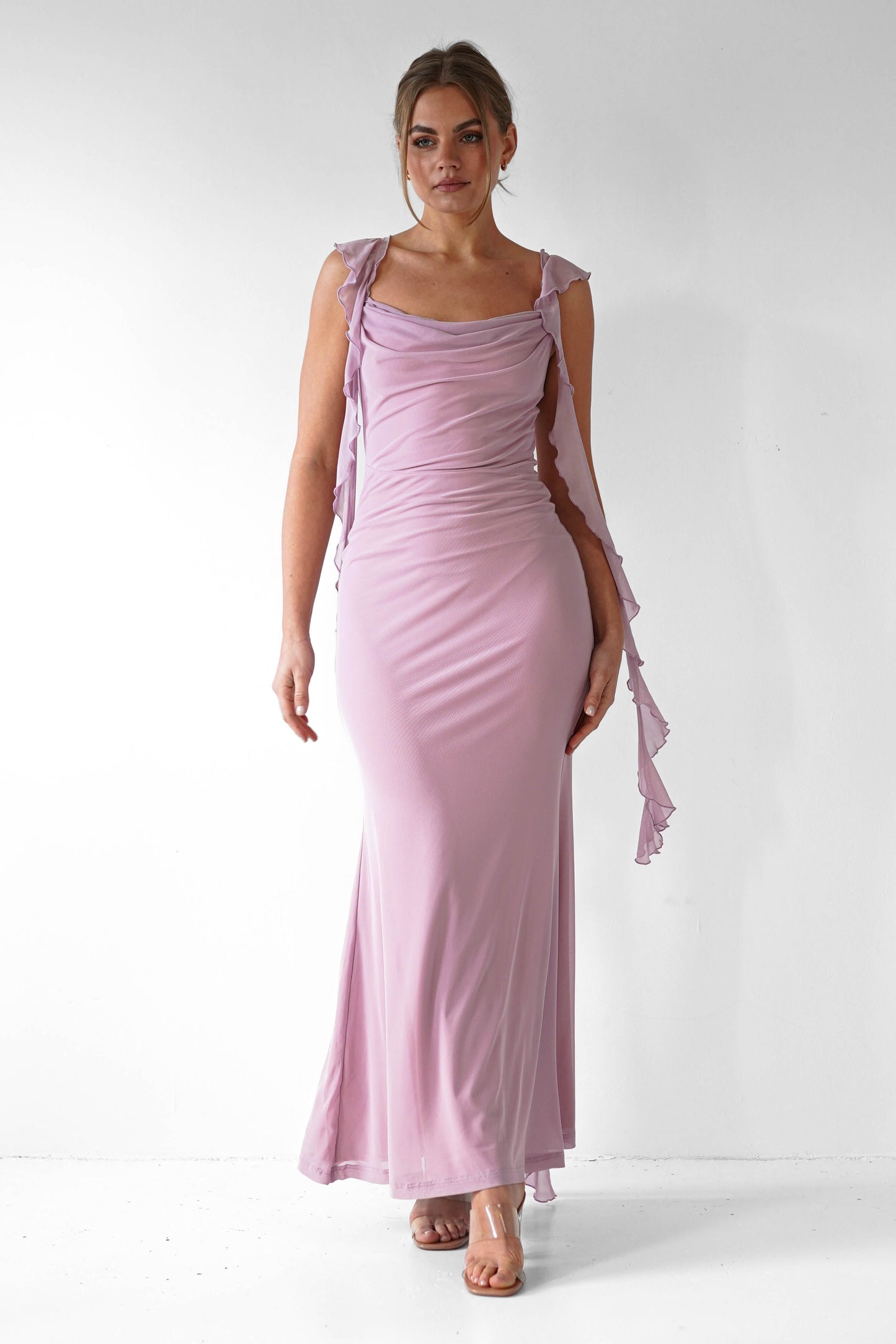 SINTIVO™ Lavendel Elegantie Maxi-jurk