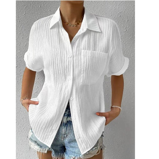SINTIVO™ Elegante Kanten Shirt met Ronde Hals