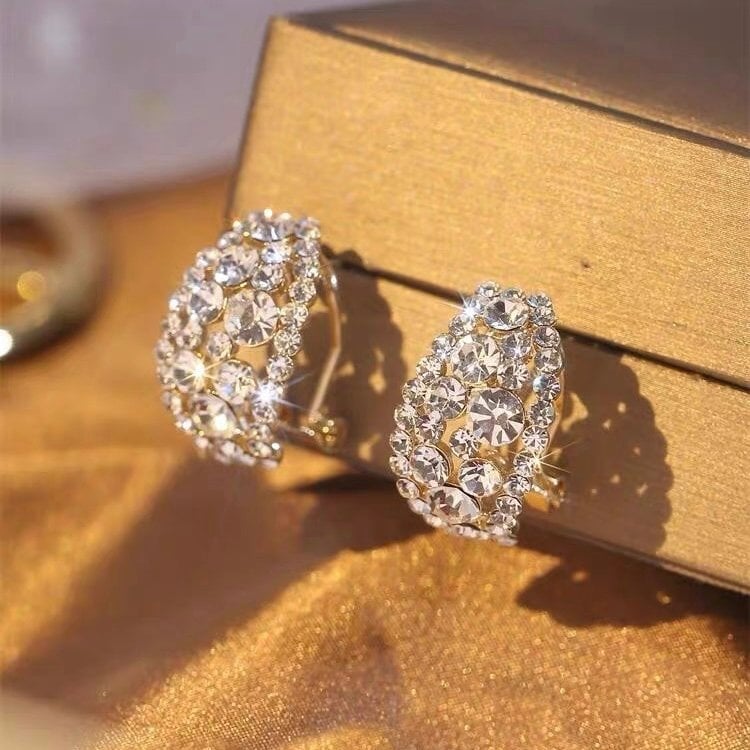 SINTIVO™ Luxe Oorclips met Sprankelende Edelsteen-look