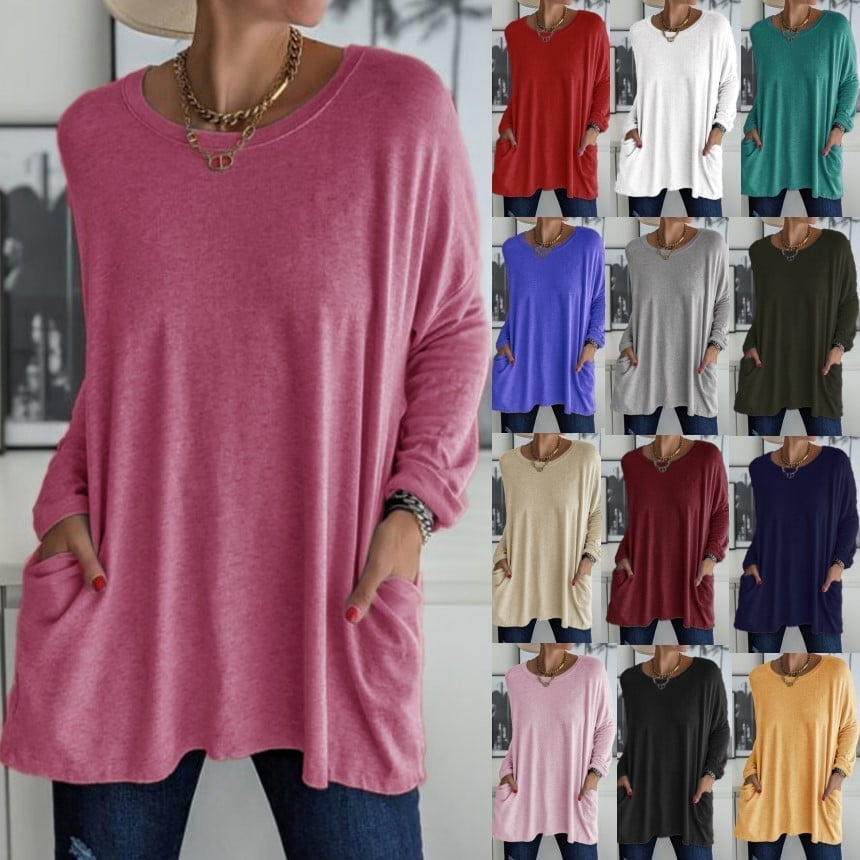 SINTIVO™ T-shirt met ronde hals en lange mouwen