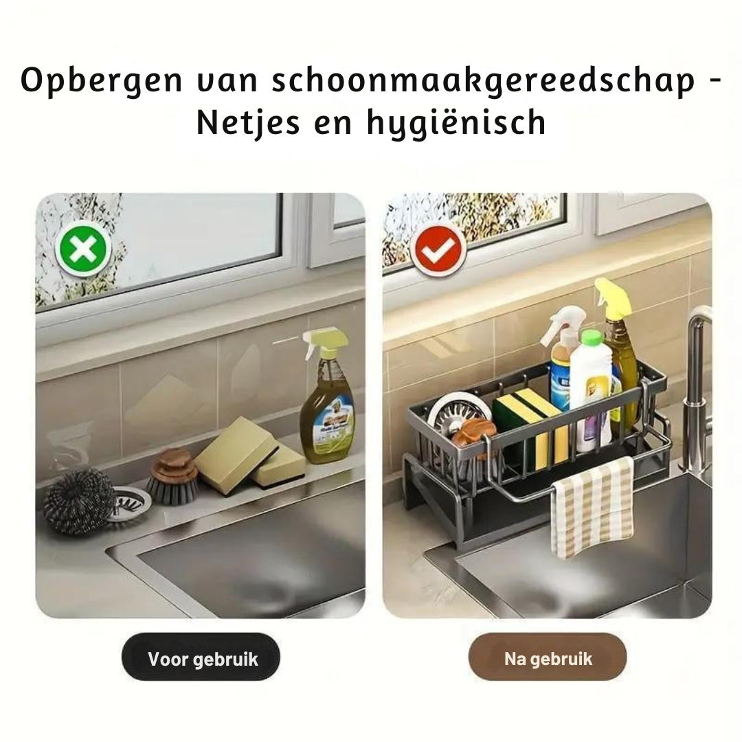 SINTIVO™ Roestvrijstalen Keuken Gootsteen Opbergrek