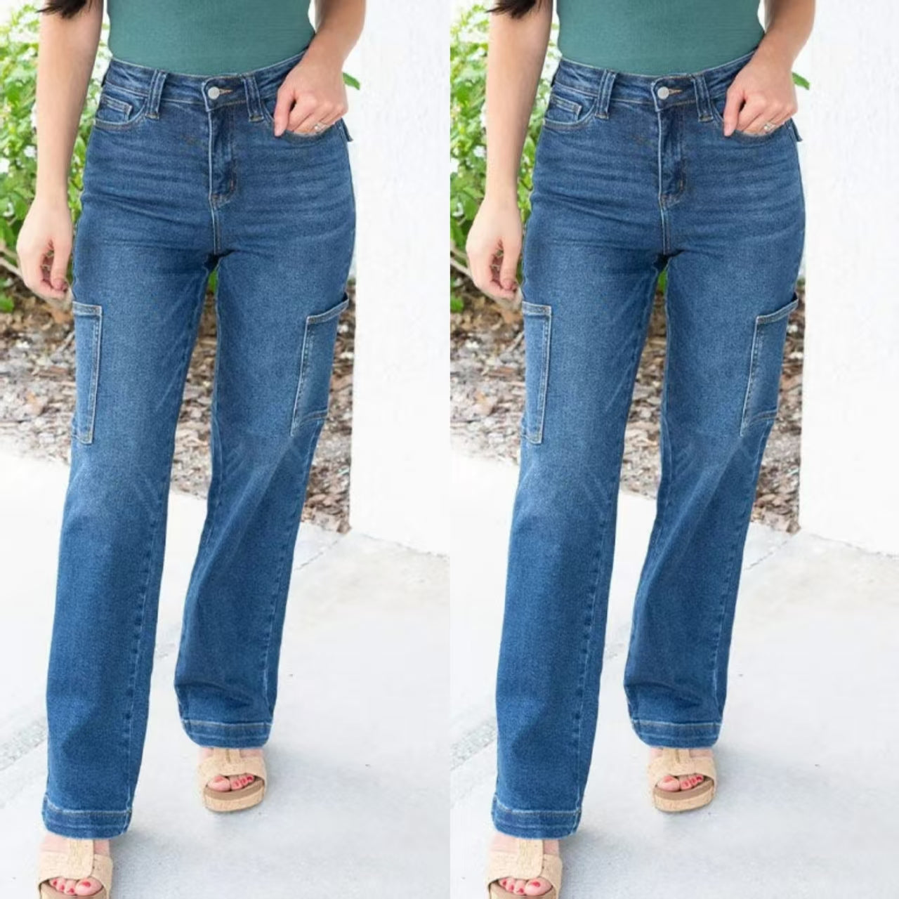SINTIVO™ Hoge Taille Wijde Jeans
