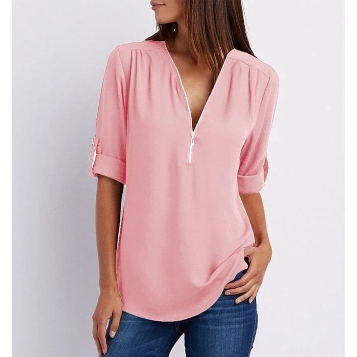 SINTIVO™ Ontspannen Blouse met Rits