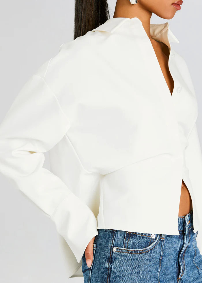 SINTIVO™ Elegante Getailleerde Blouse – Minimalistisch & Chic