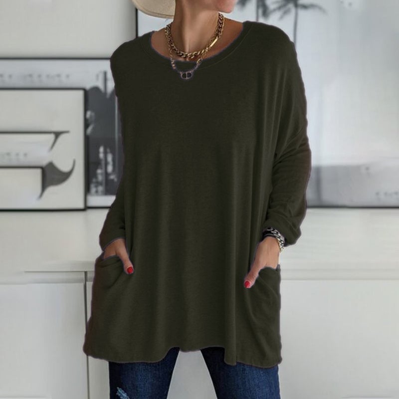 SINTIVO™ T-shirt met ronde hals en lange mouwen