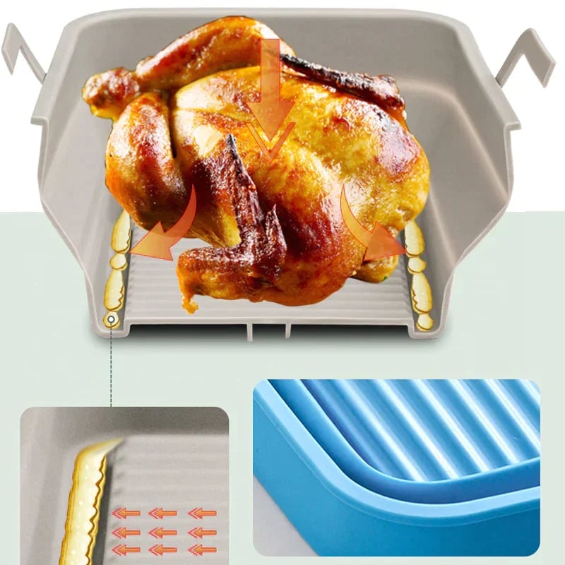 SINTIVO™ Siliconen Airfryer Bakvorm met Handgrepen