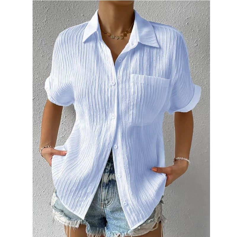 SINTIVO™ Elegante Kanten Shirt met Ronde Hals