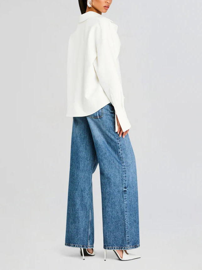 SINTIVO™ Elegante Getailleerde Blouse – Minimalistisch & Chic