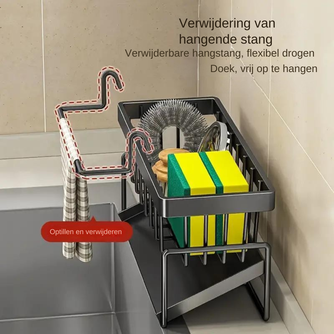 SINTIVO™ Roestvrijstalen Keuken Gootsteen Opbergrek