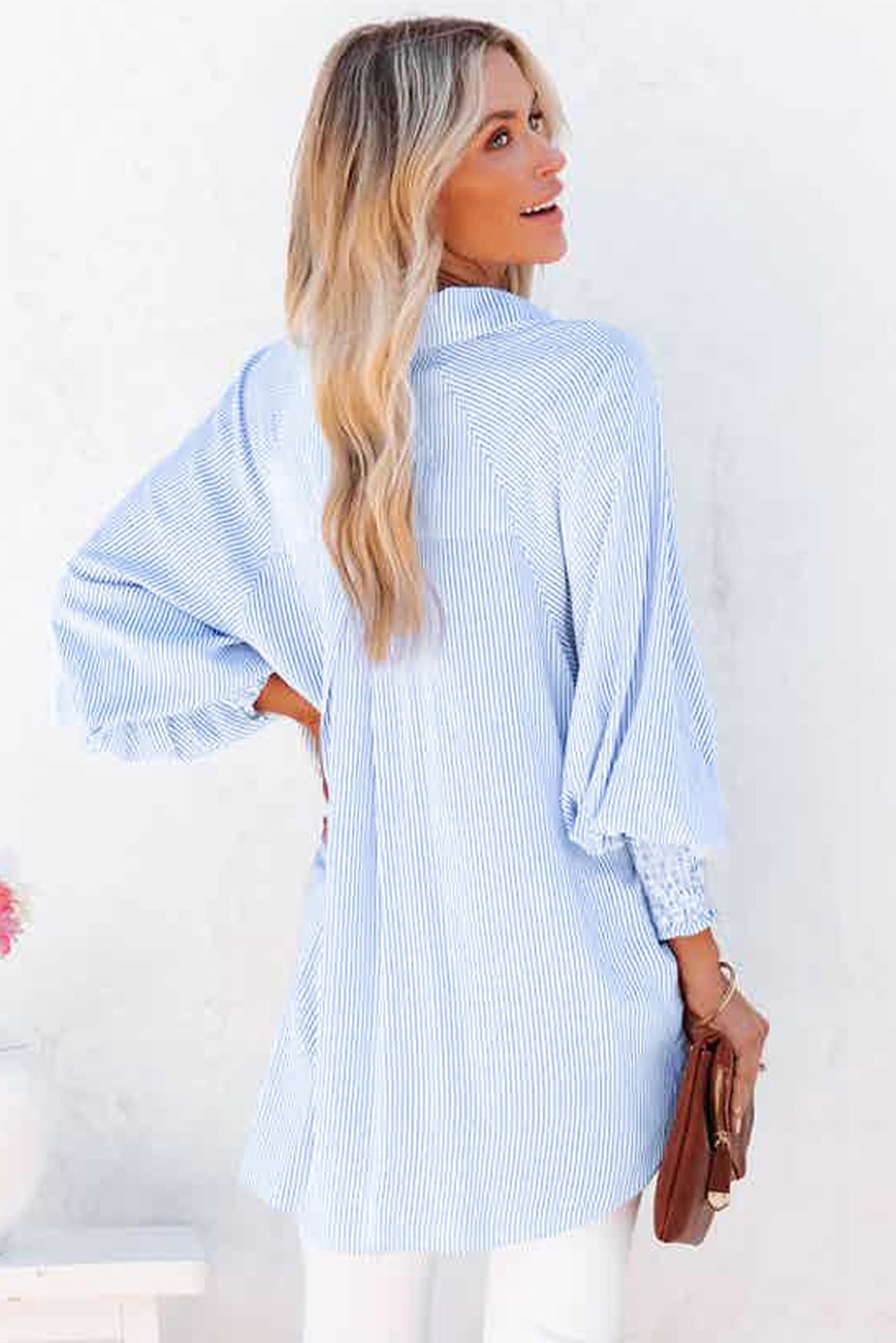 SINTIVO™ Elegante Midi-Blouse met Oversized Mouwen