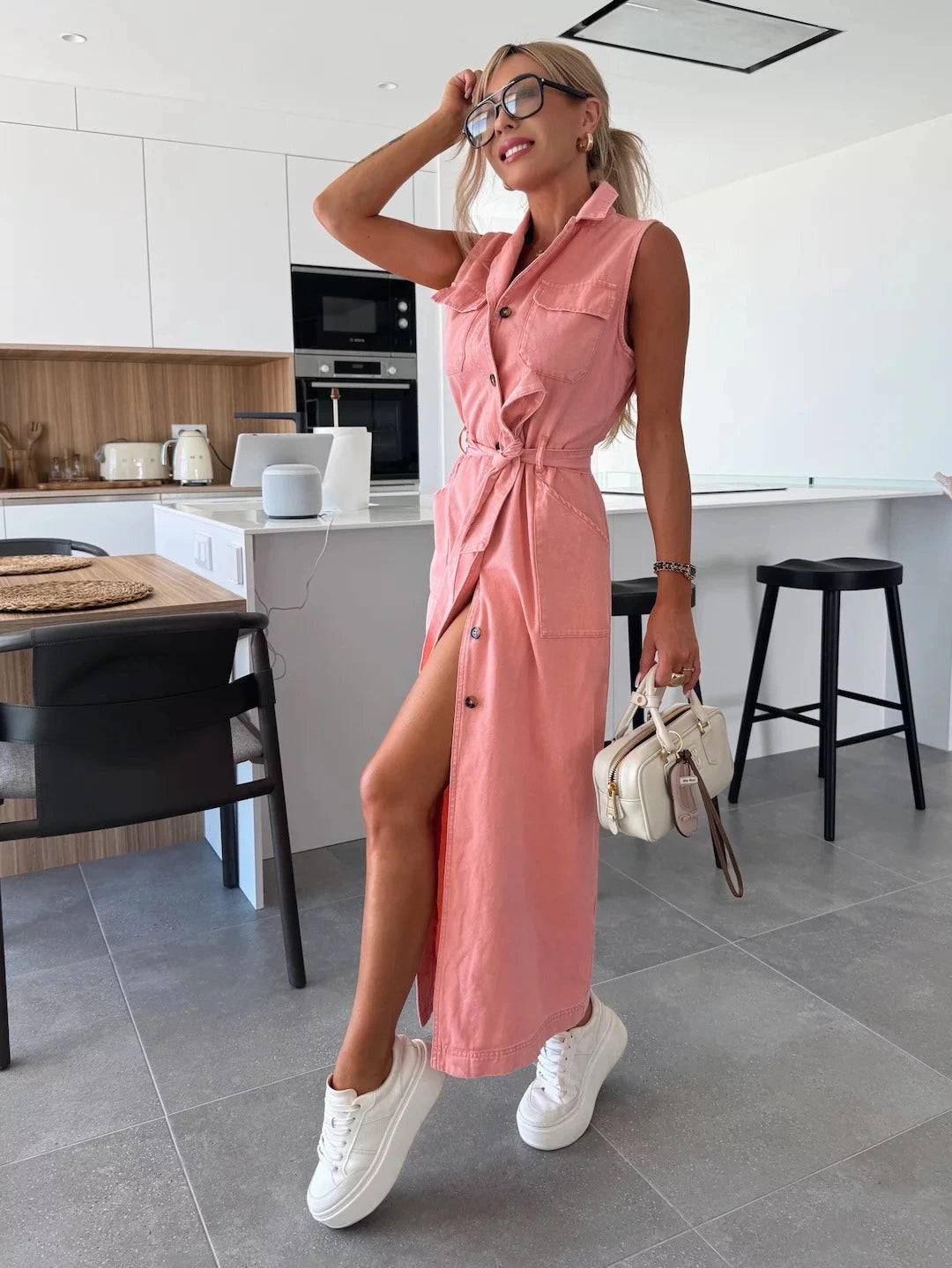 SINTIVO™ Simpele Stijl Denimjurk