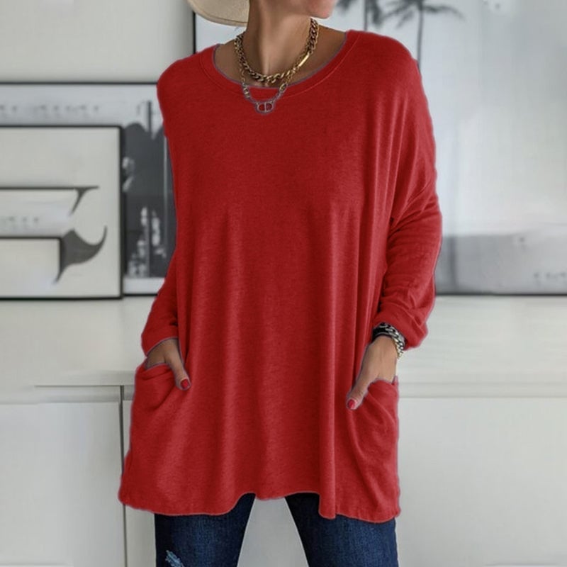 SINTIVO™ T-shirt met ronde hals en lange mouwen