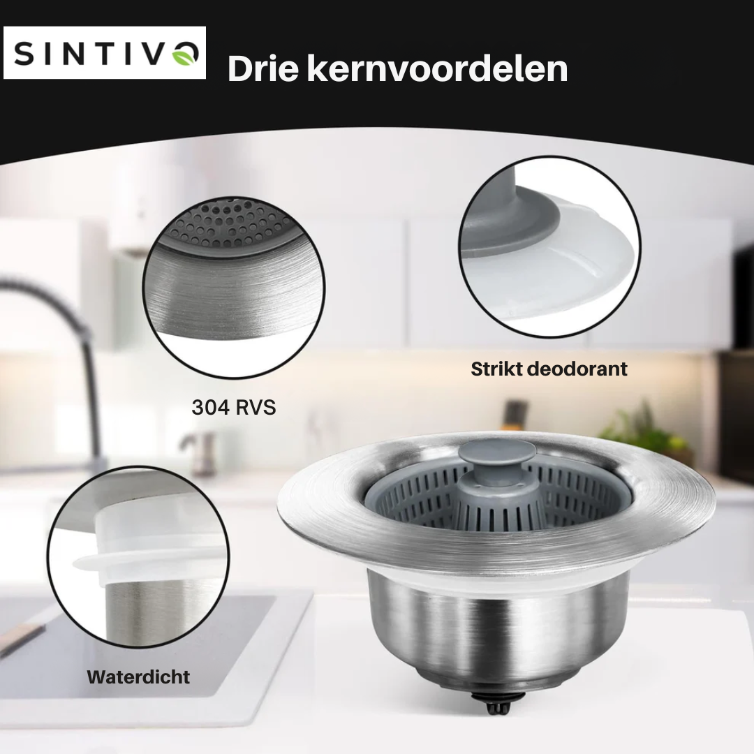 SINTIVO™ Verbeterde Afvoerzeef voor de Gootsteen