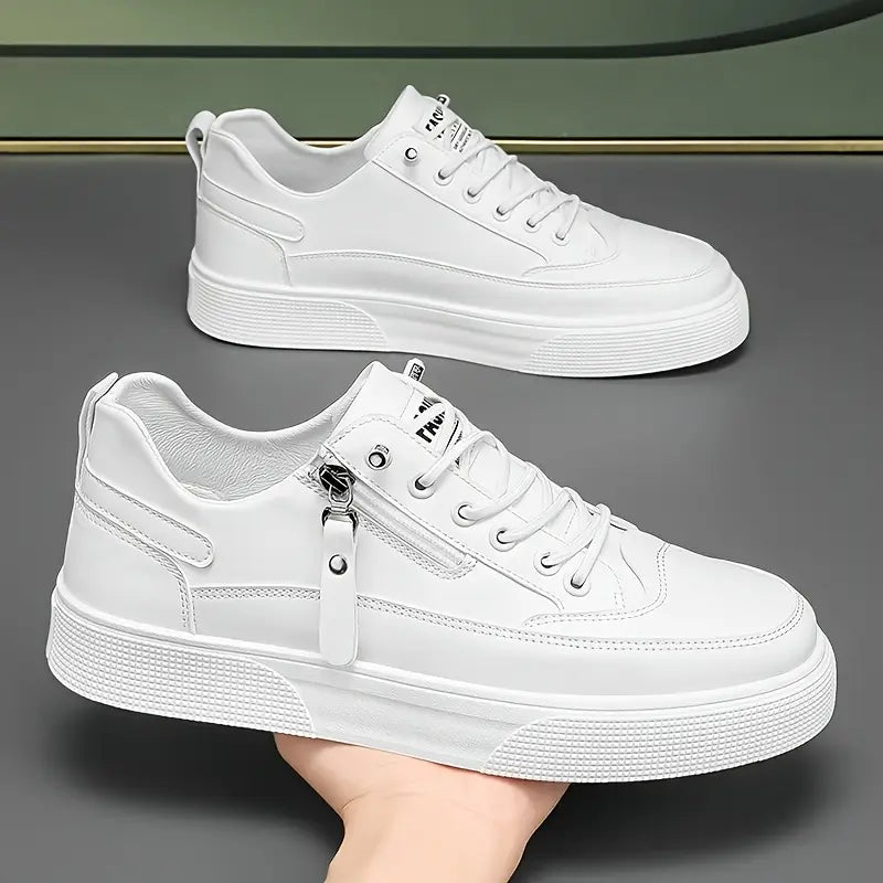 SINTIVO™ Klassieke Pasvorm Leren Sneakers
