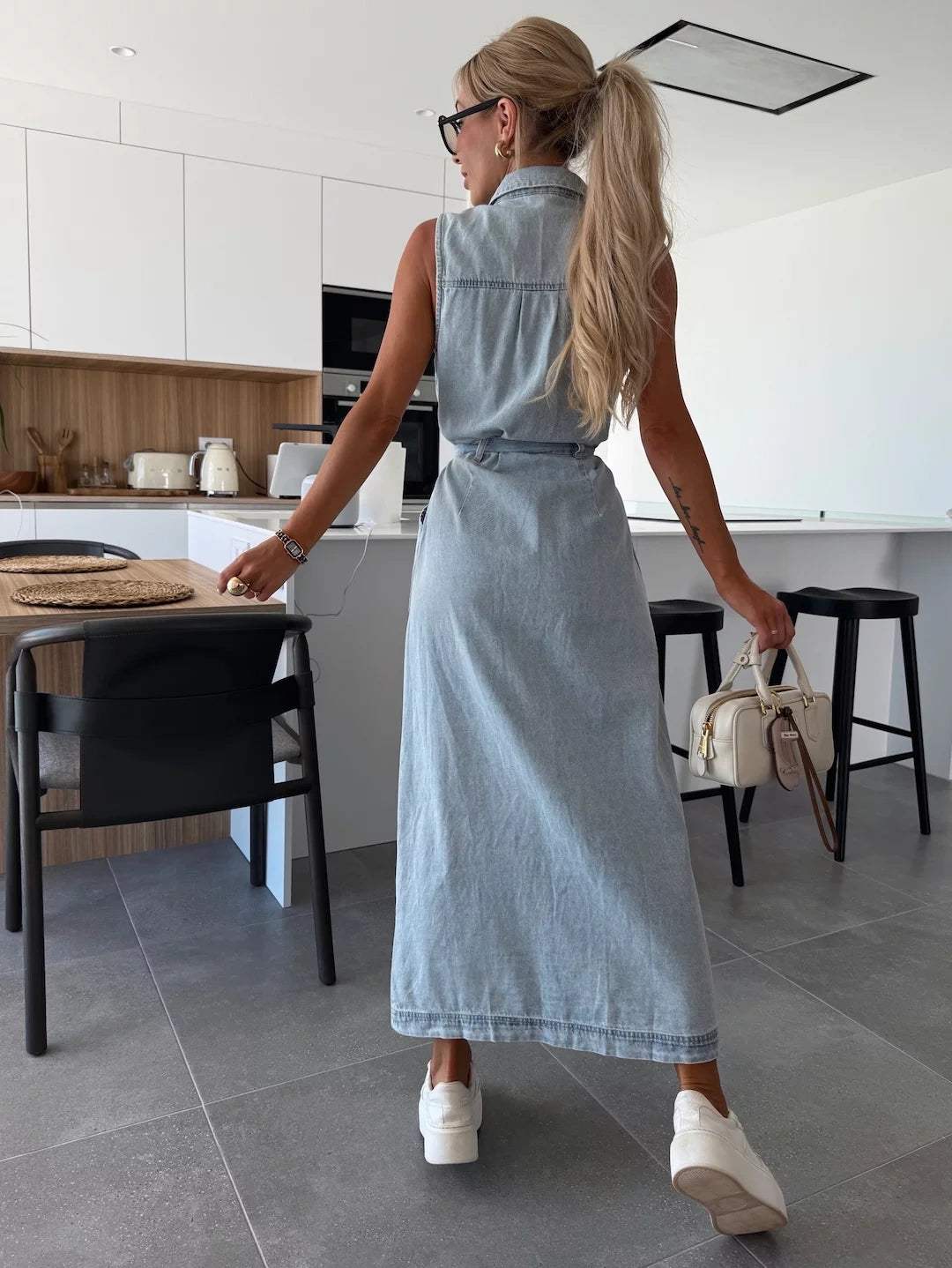 SINTIVO™ Simpele Stijl Denimjurk