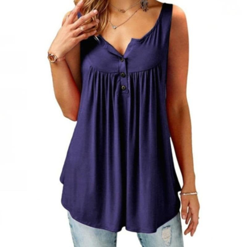 SINTIVO™ Chique Loszittend Mouwloos Shirt
