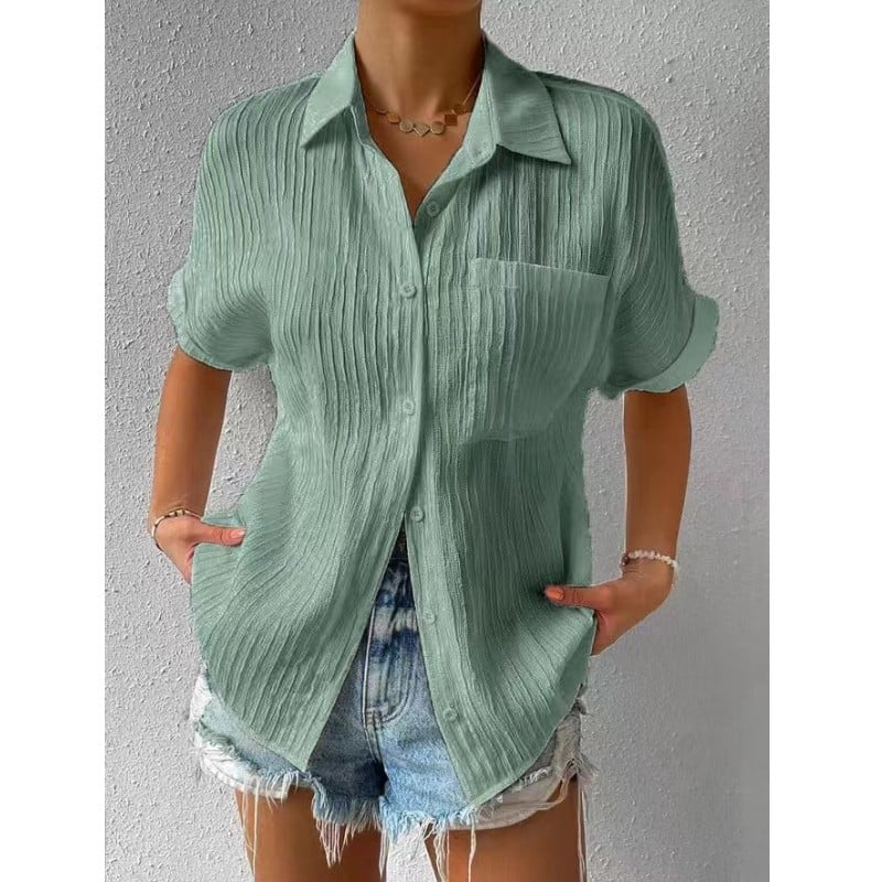 SINTIVO™ Elegante Kanten Shirt met Ronde Hals