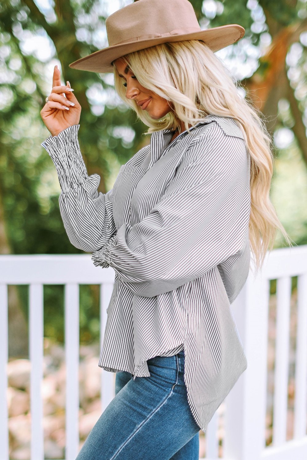 SINTIVO™ Elegante Midi-Blouse met Oversized Mouwen