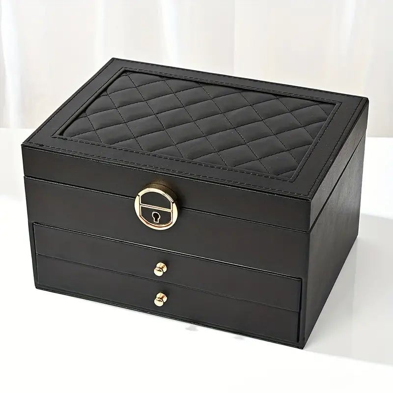 SINTIVO™ Sieradendoos - GemKeeper - Meerlagig & Leer - Ruime & Elegante Organisatie