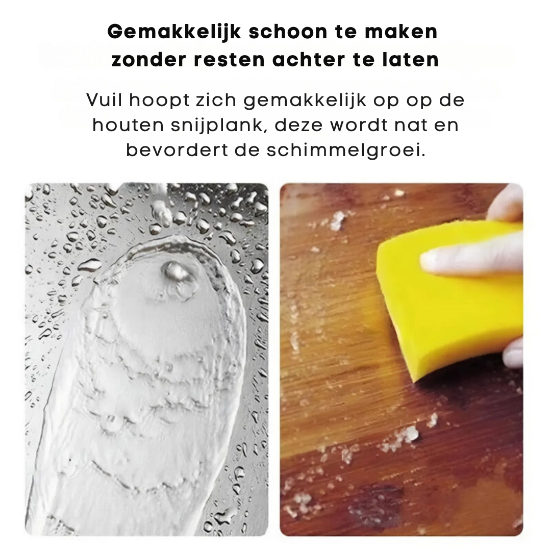 SINTIVO™ Snijplank - HygieniBoard - Antibacterieel Roestvrij Staal - Met Handvat