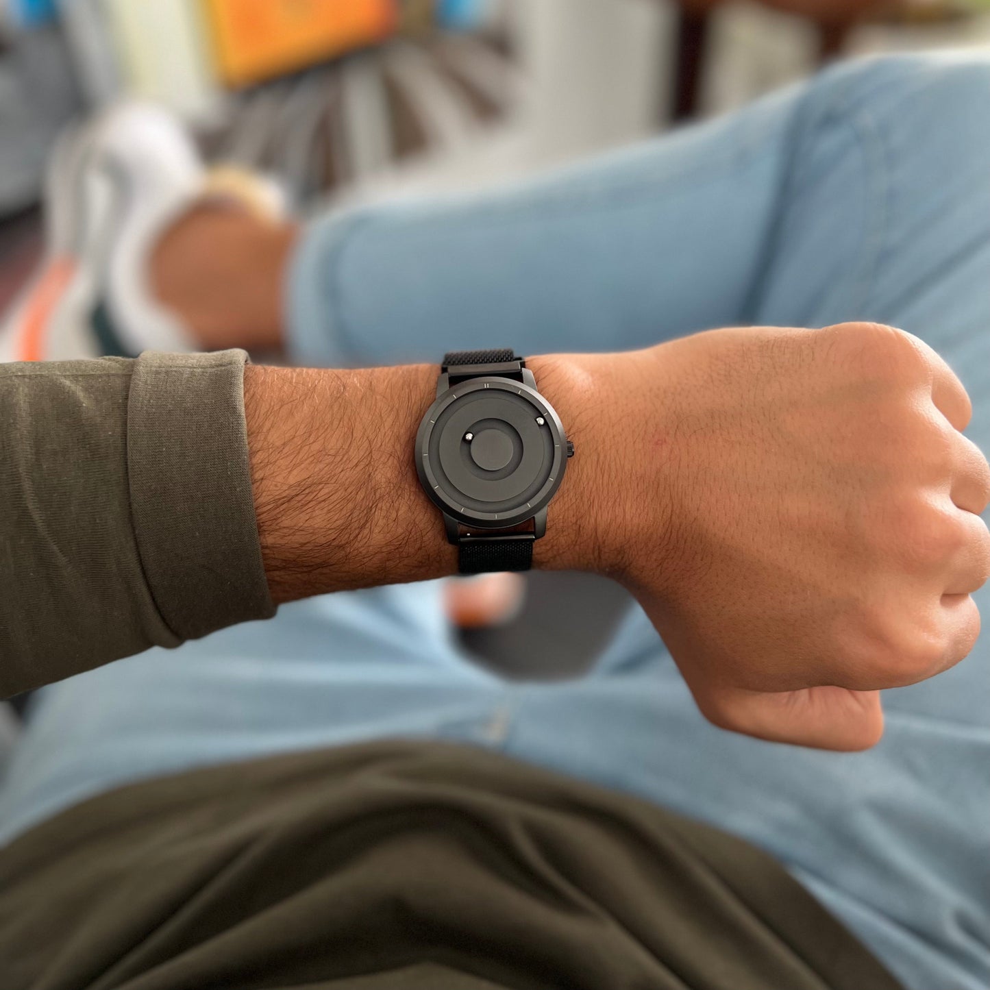 SINTIVO™ Magnetische  Kogelbaan-Horloge – Zwart