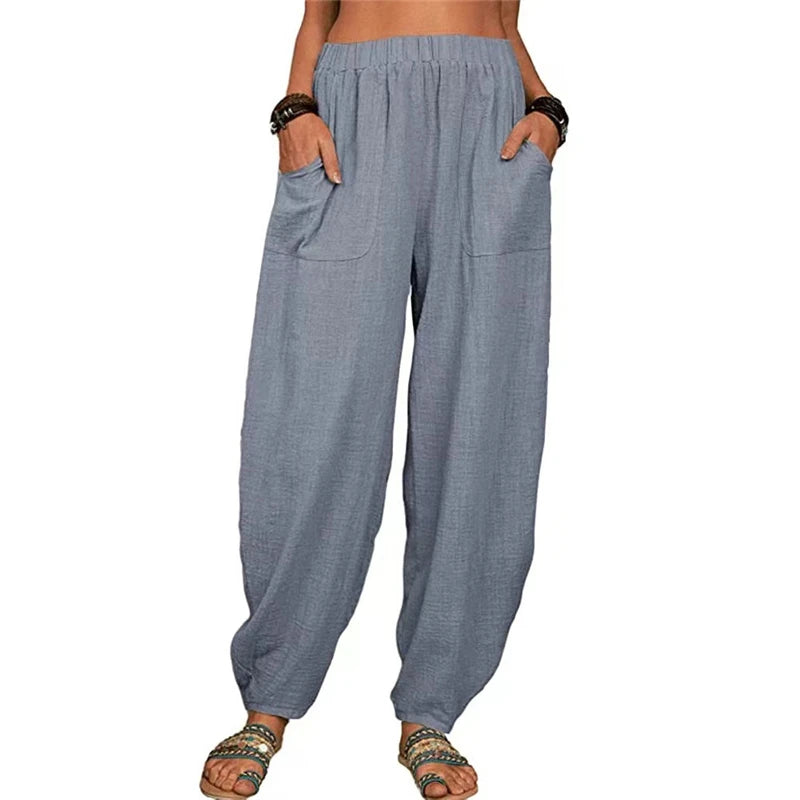 SINTIVO™ Luxe Losse Pasvorm Katoen-Linnen Broek
