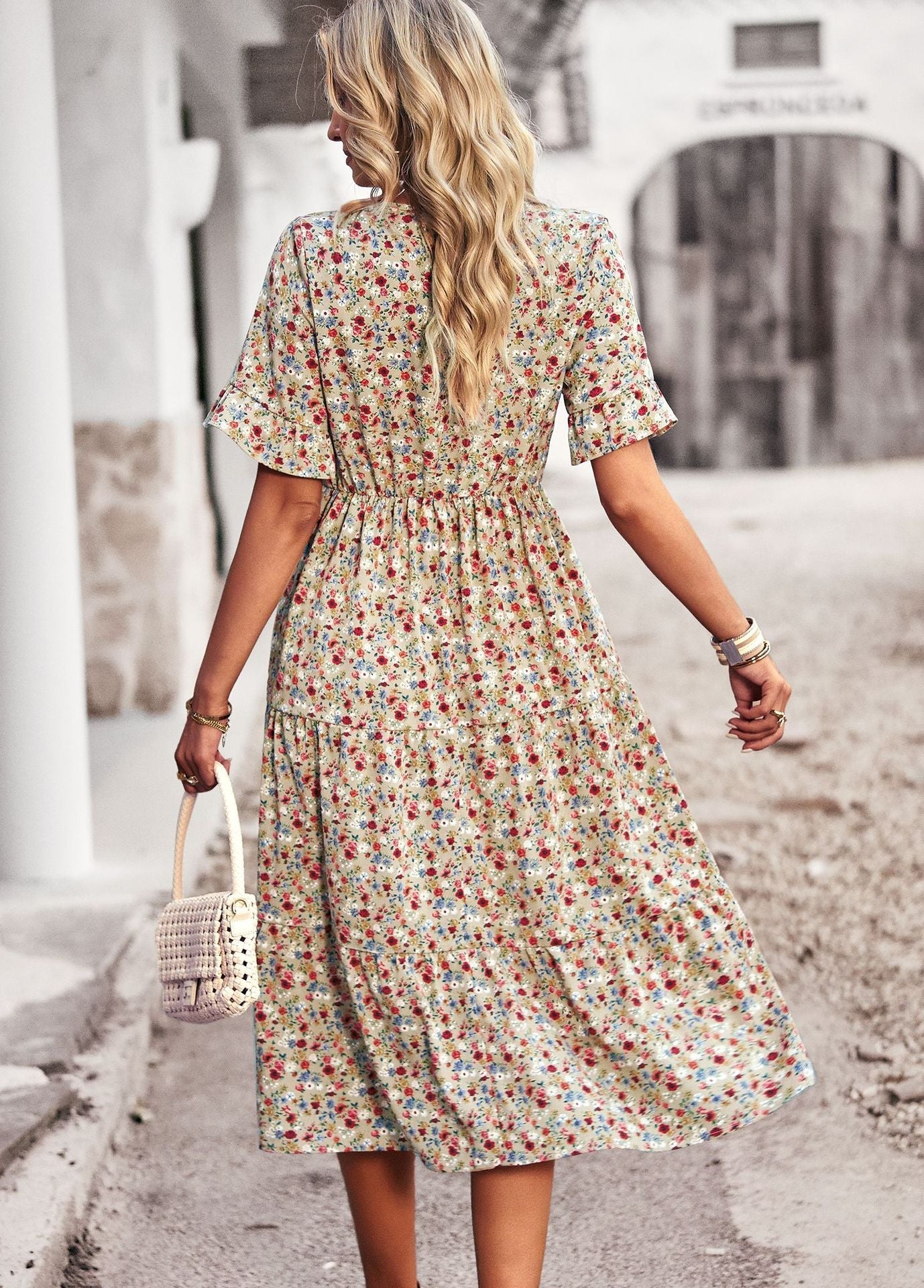 SINTIVO™ Sierlijke Bloemen Midijurk