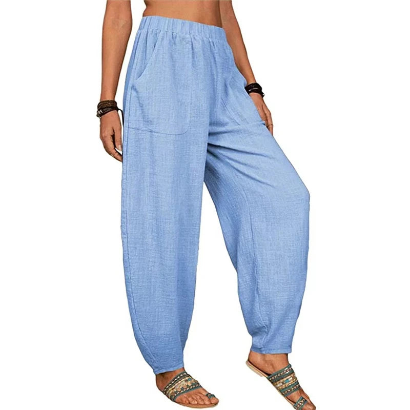 SINTIVO™ Luxe Losse Pasvorm Katoen-Linnen Broek
