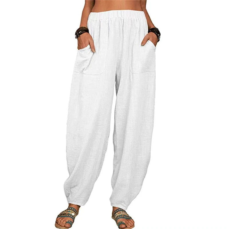 SINTIVO™ Luxe Losse Pasvorm Katoen-Linnen Broek