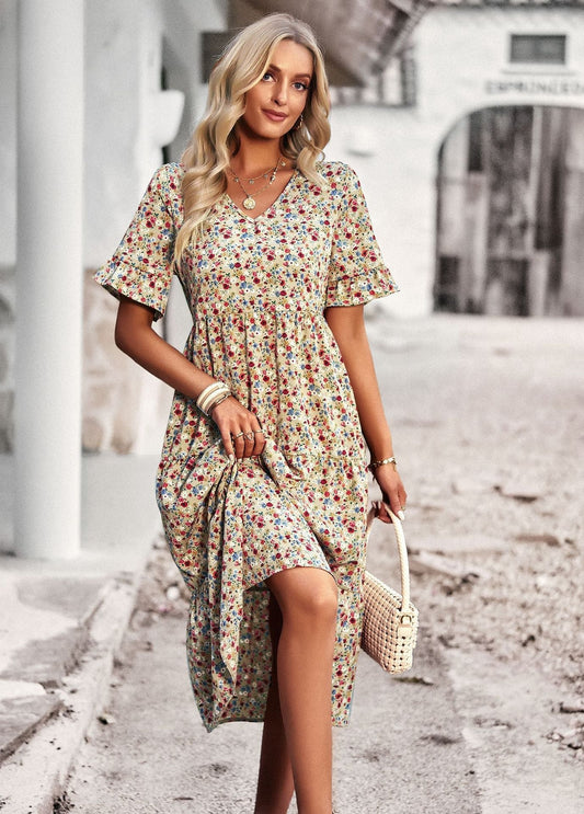 SINTIVO™ Sierlijke Bloemen Midijurk