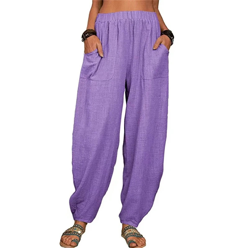 SINTIVO™ Luxe Losse Pasvorm Katoen-Linnen Broek