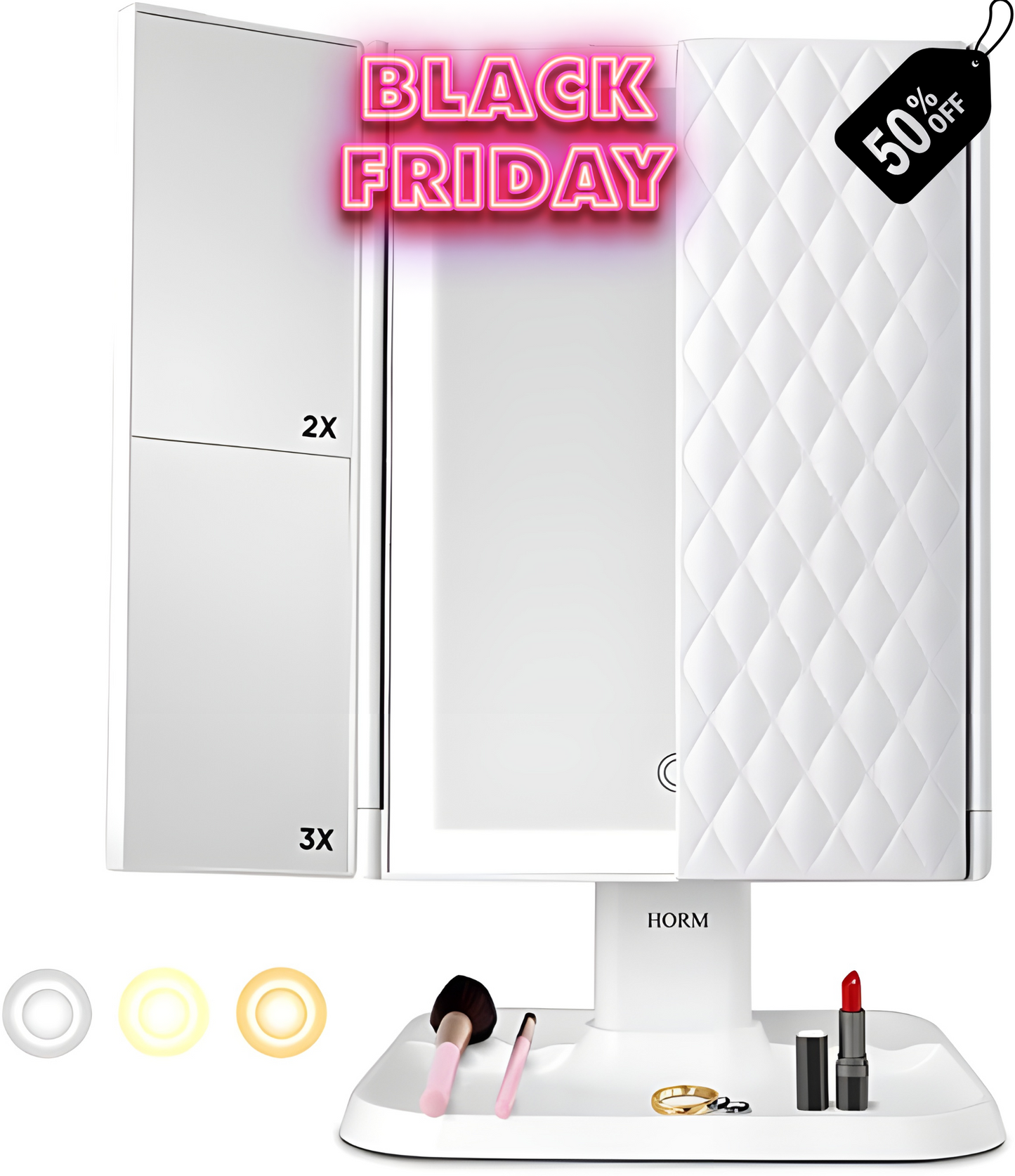 SINTIVO™ Drievoudige LED Makeup spiegel