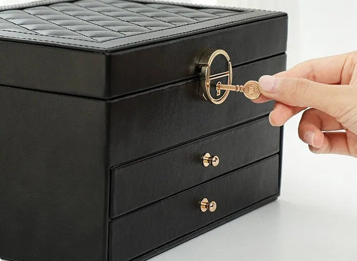 SINTIVO™ Sieradendoos - GemKeeper - Meerlagig & Leer - Ruime & Elegante Organisatie