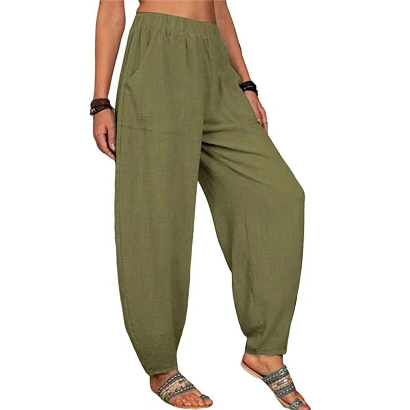 SINTIVO™ Luxe Losse Pasvorm Katoen-Linnen Broek