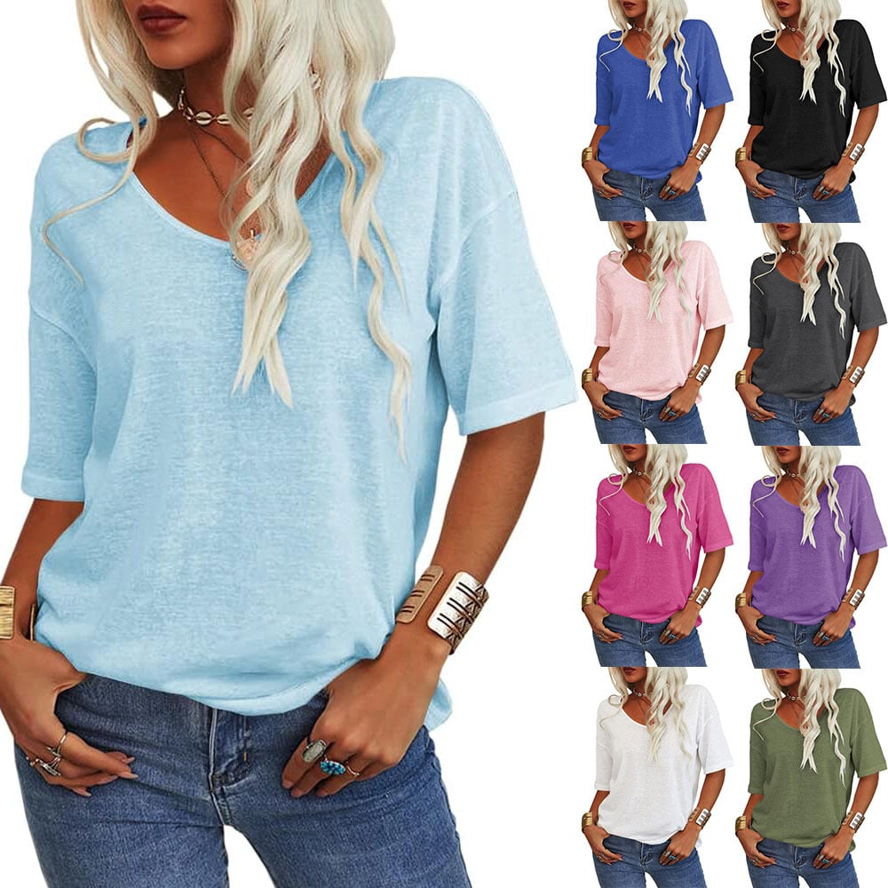 SINTIVO™ Klassiek Gestructureerd V-hals Shirt