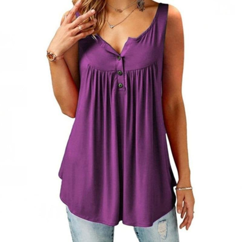 SINTIVO™ Chique Loszittend Mouwloos Shirt
