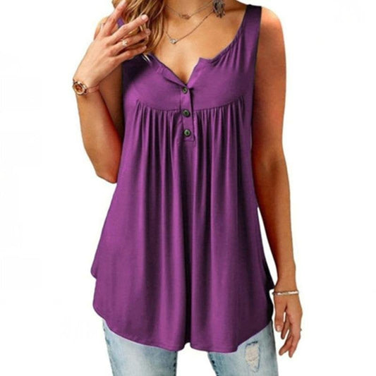 SINTIVO™ Chique Loszittend Mouwloos Shirt