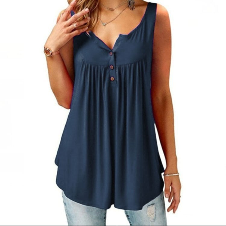 SINTIVO™ Chique Loszittend Mouwloos Shirt