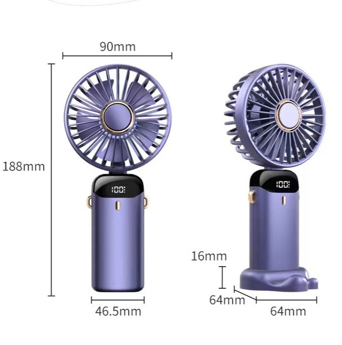 SINTIVO™ Draagbare LED Handventilator