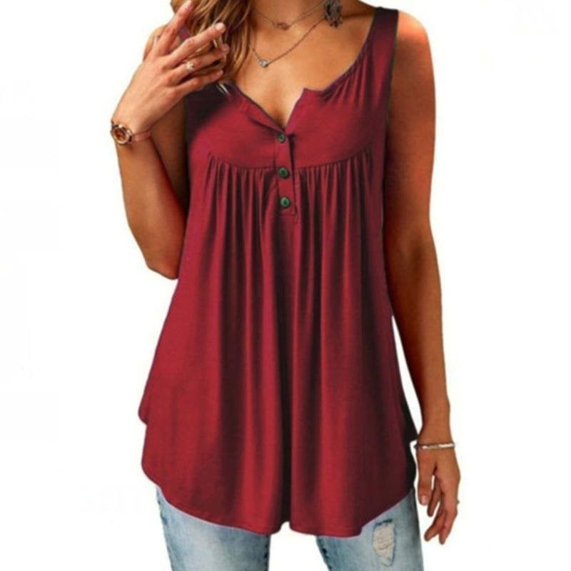 SINTIVO™ Chique Loszittend Mouwloos Shirt