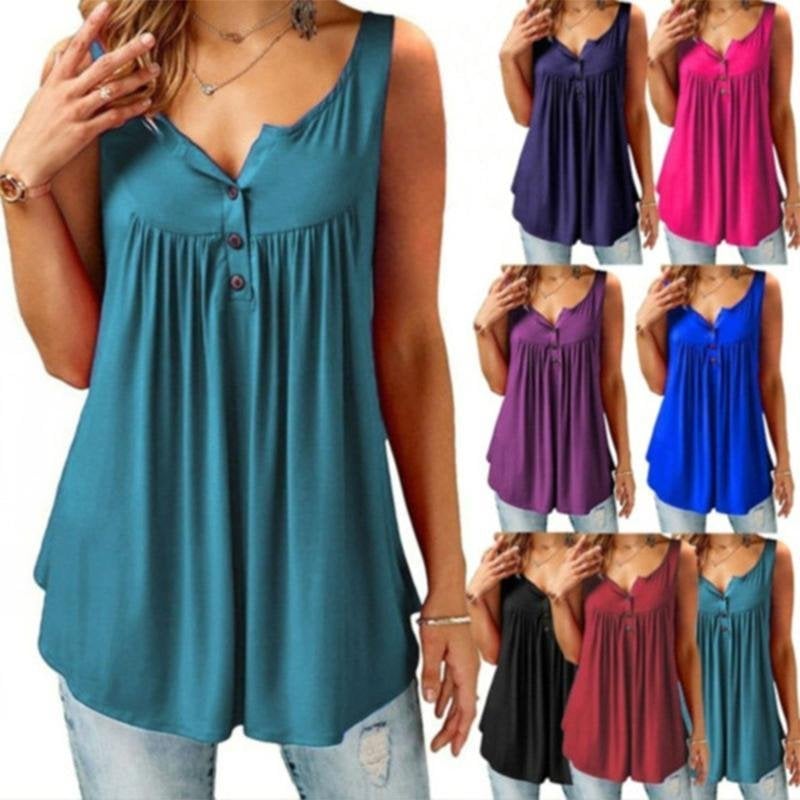 SINTIVO™ Chique Loszittend Mouwloos Shirt