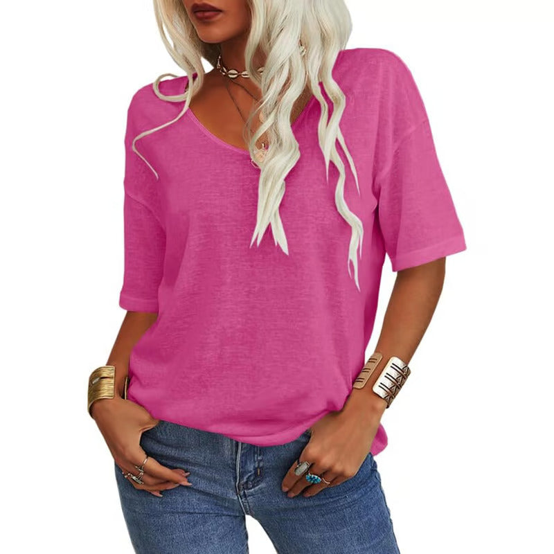 SINTIVO™ Klassiek Gestructureerd V-hals Shirt