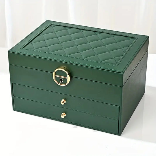 SINTIVO™ Sieradendoos - GemKeeper - Meerlagig & Leer - Ruime & Elegante Organisatie