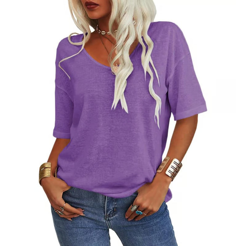 SINTIVO™ Klassiek Gestructureerd V-hals Shirt