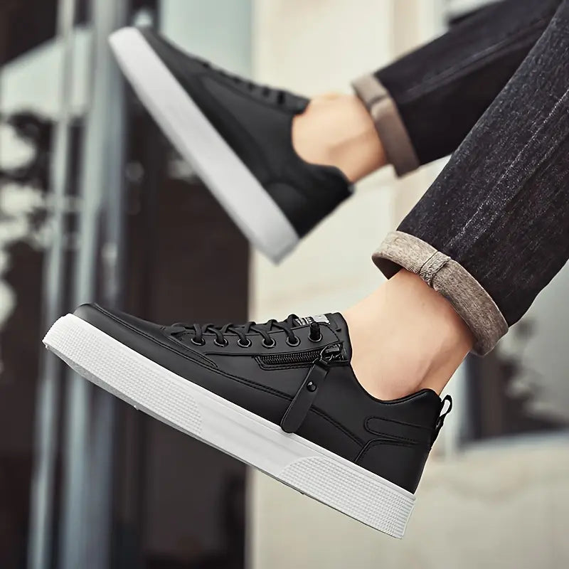 SINTIVO™ Klassieke Pasvorm Leren Sneakers