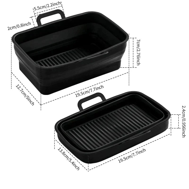 SINTIVO™ Siliconen Airfryer Bakvorm met Handgrepen